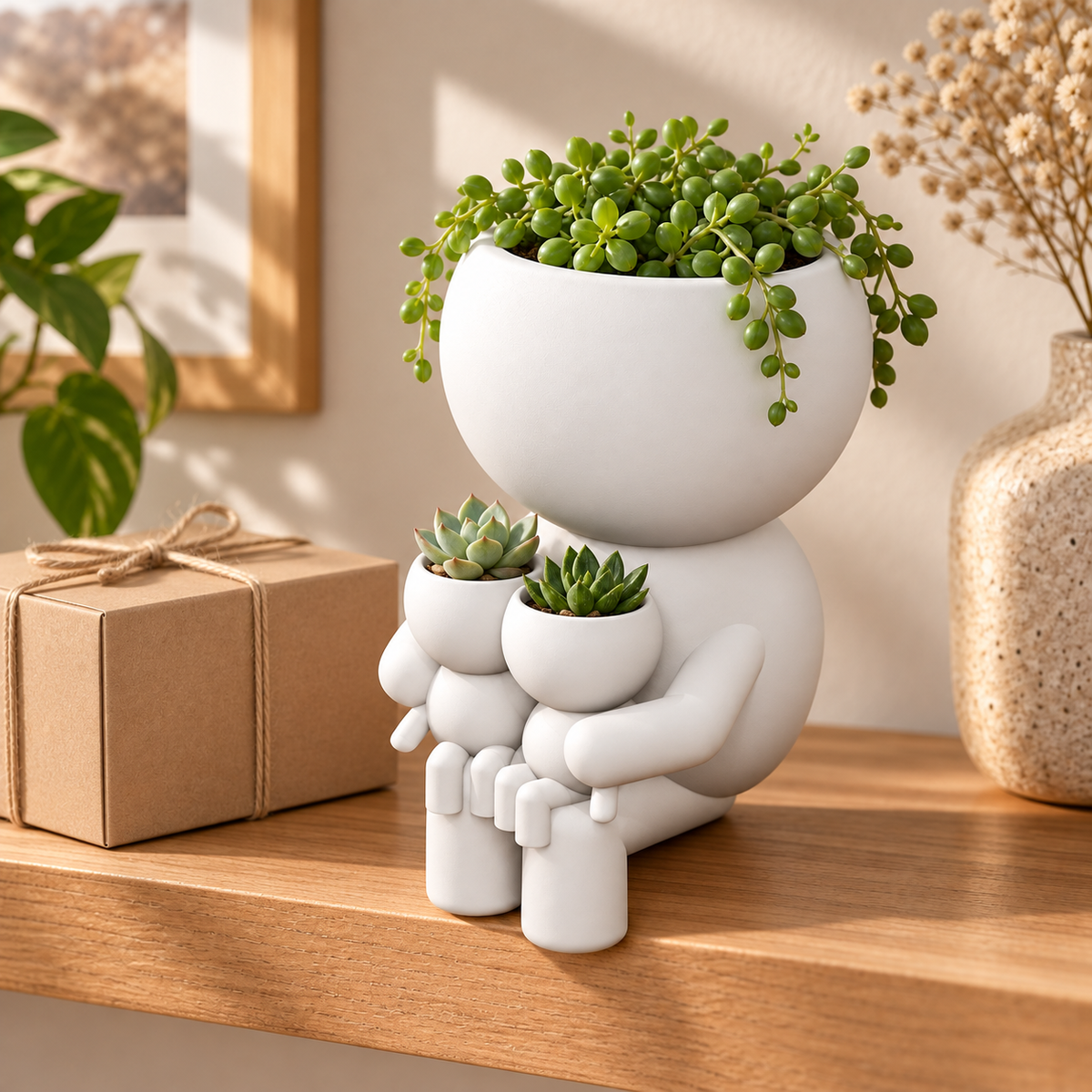 Gran and the Twins | Family Planter gift presentation