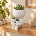 Nana Nest family planter in a warm styled shelf setting