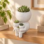 Nana Nest family planter in a warm styled shelf setting
