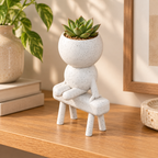 Vault Sticks the Landing gymnast planter in Marble White