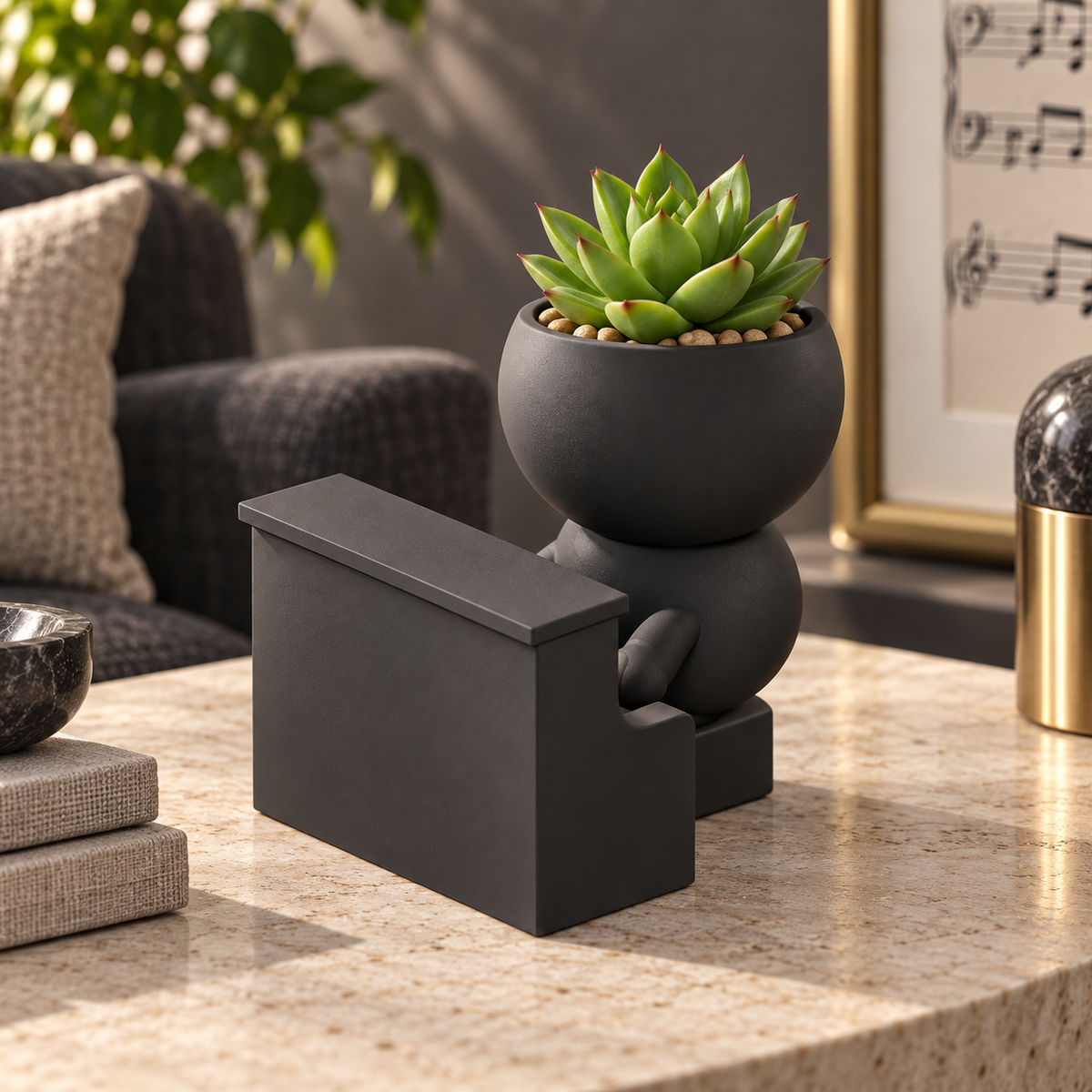 Piano Pal | Upright Piano Player Planter editorial view