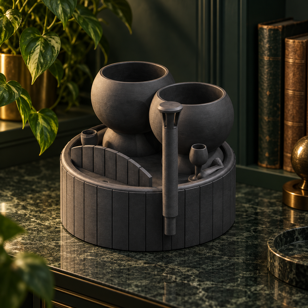 The Soak Set Takes a Break | Hot Tub Planter editorial view