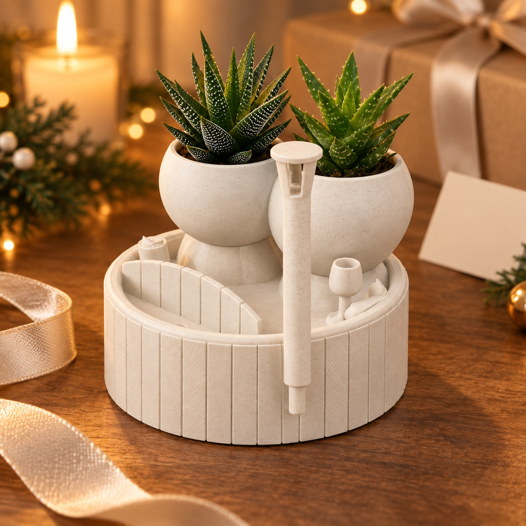 The Soak Set Takes a Break | Hot Tub Planter gift presentation