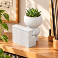 Jay Takes the Keys piano planter in Marble White