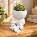 Trackside | Kid and Train Planter hero lifestyle view