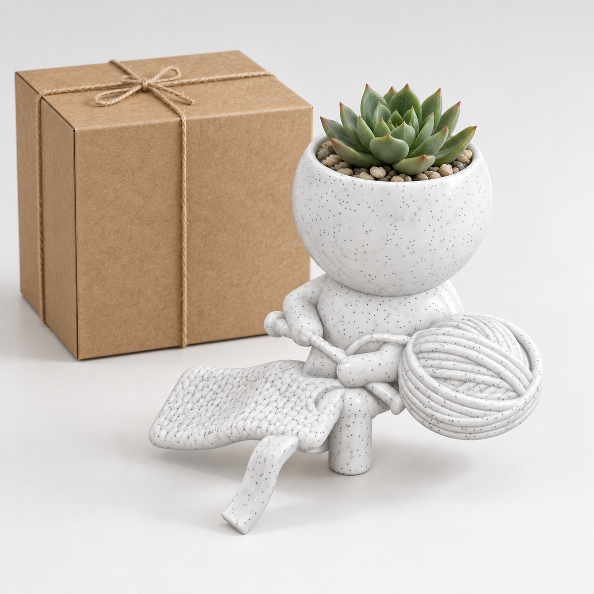 Gift presentation image of Purl Knitter Planter