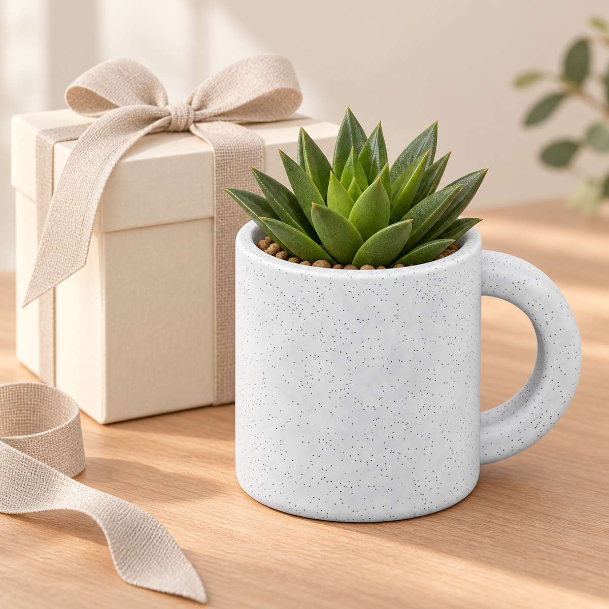 Mugsy Mug planter gift presentation
