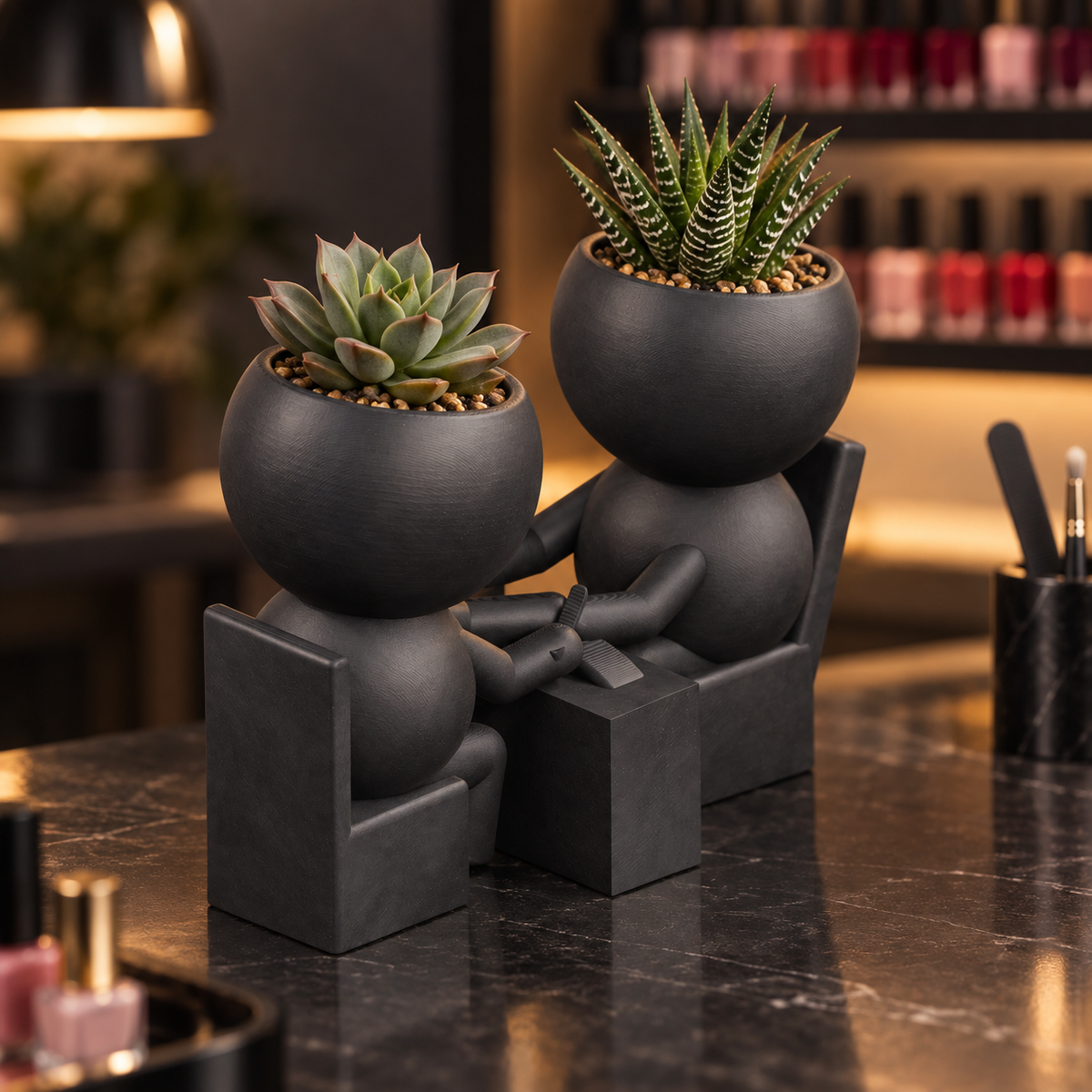 Polish Pals at Work | Nail Technician Planter editorial view
