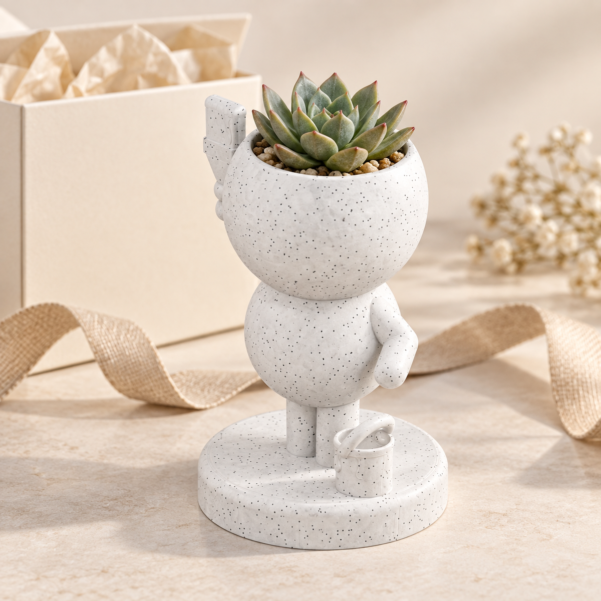 Brush Painter Planter gift presentation