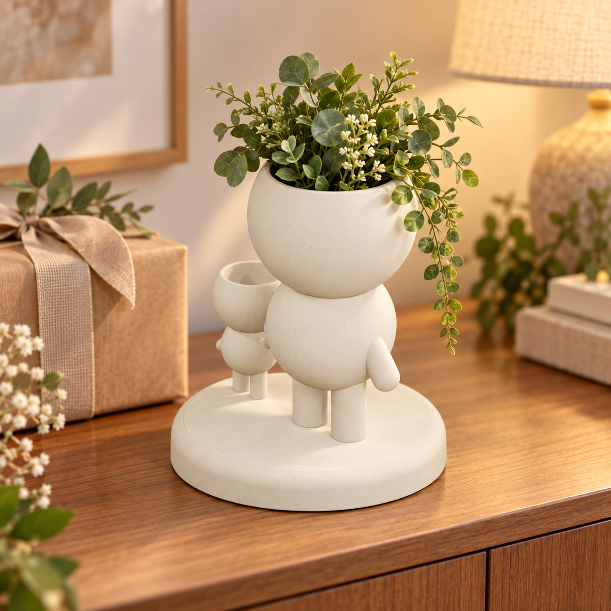 The Little Pair Sticks Together | Parent and Child Planter gift presentation