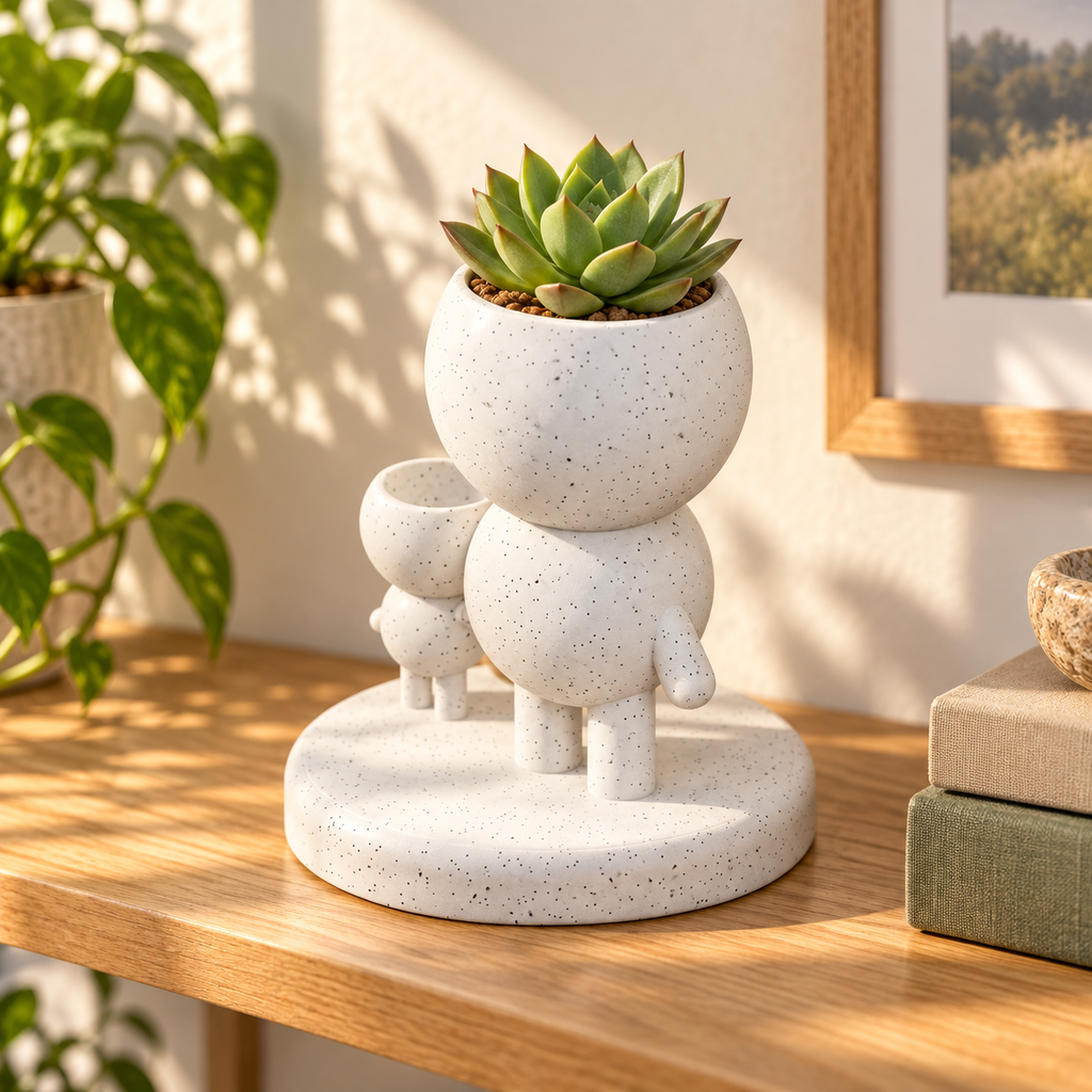 The Little Pair Sticks Together | Parent and Child Planter hero lifestyle view