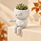 Pumpkin Pippin jack-o-lantern planter editorial styled view