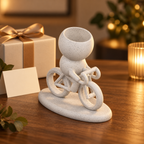 Cadence Rides On racing cyclist planter gift presentation