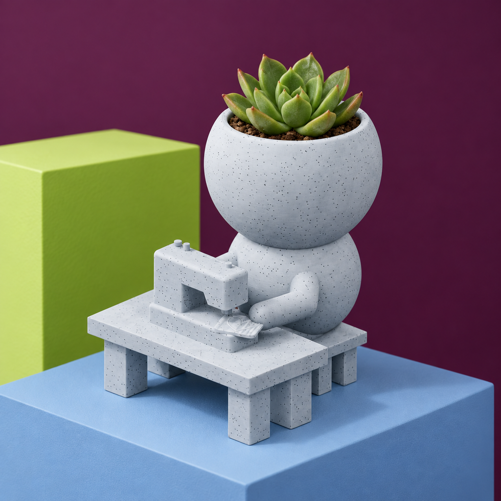Stella Stitch's Sewing Day: Sewing Machine Planter editorial view