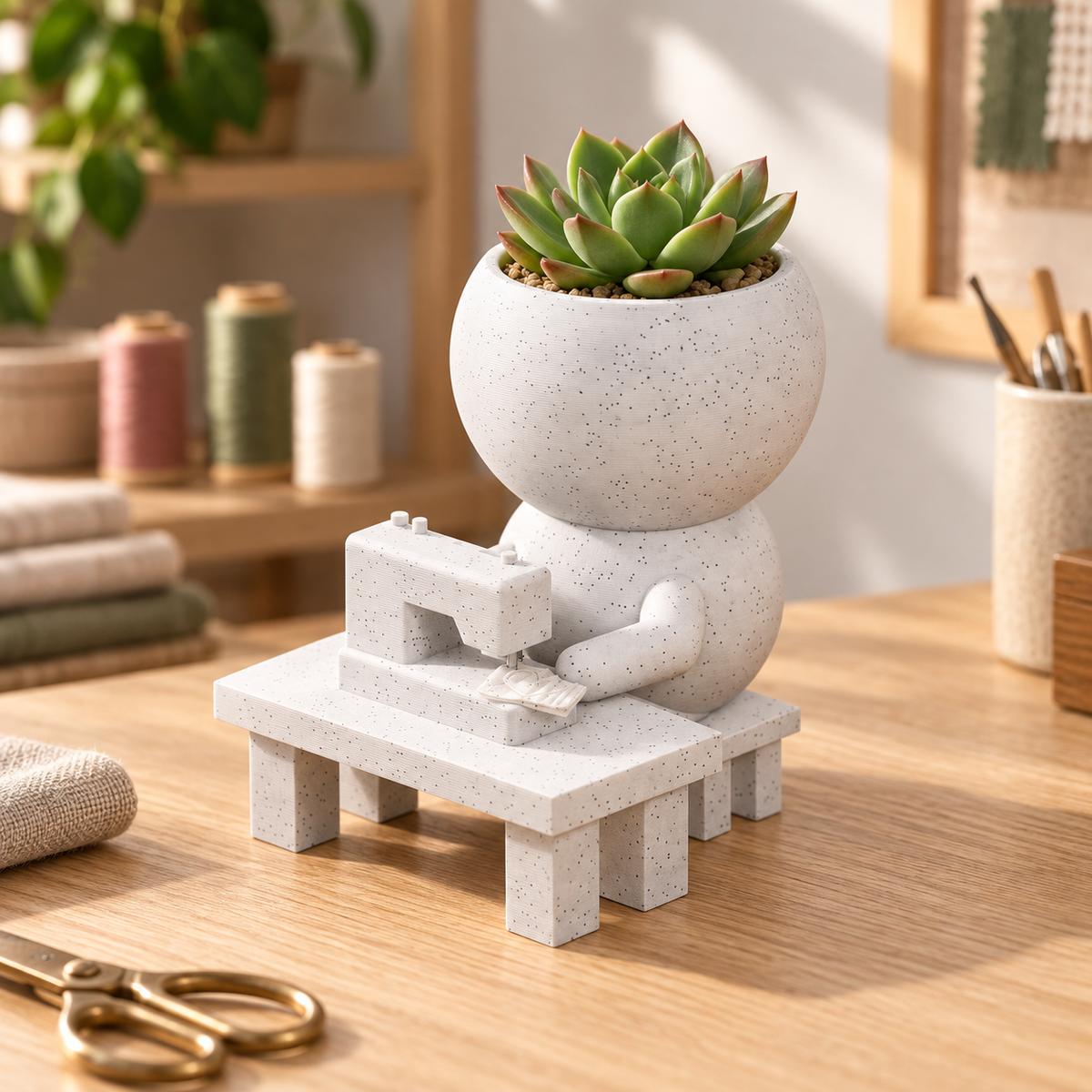 Stella Stitch's Sewing Day: Sewing Machine Planter hero lifestyle view