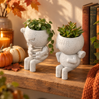 Hero lifestyle image of Bone and Bolt Planter Pair