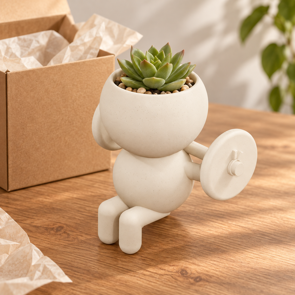 Press Moss planter gift presentation