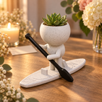 Piper Tidewell's Standing Wave: SUP Paddle Boarder Planter gift presentation
