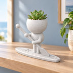 Piper Tidewell's Standing Wave: SUP Paddle Boarder Planter hero lifestyle view
