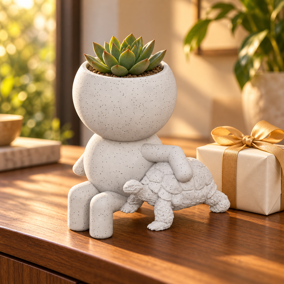 Shelby Slowgrow's Garden Stroll: Tortoise Planter gift presentation