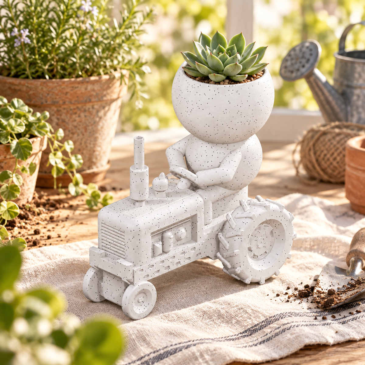 Editorial image of Tiller Tractor Planter
