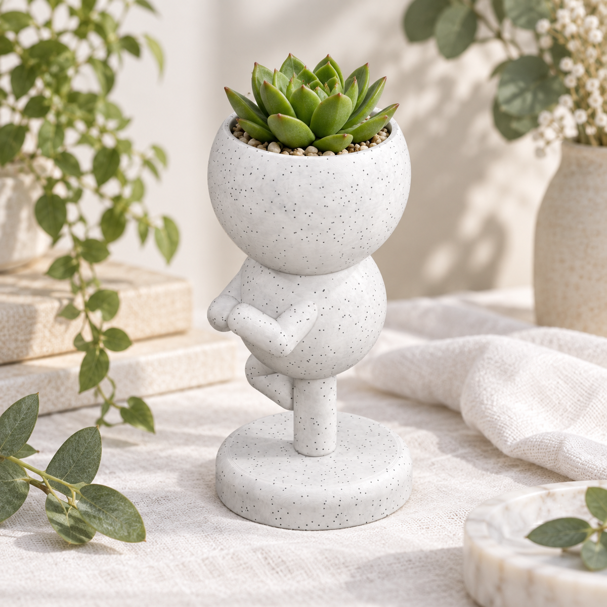 Editorial image of Balance Tree Pose Planter