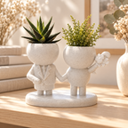 Moss and Marrow wedding planter editorial lifestyle view in Marble White