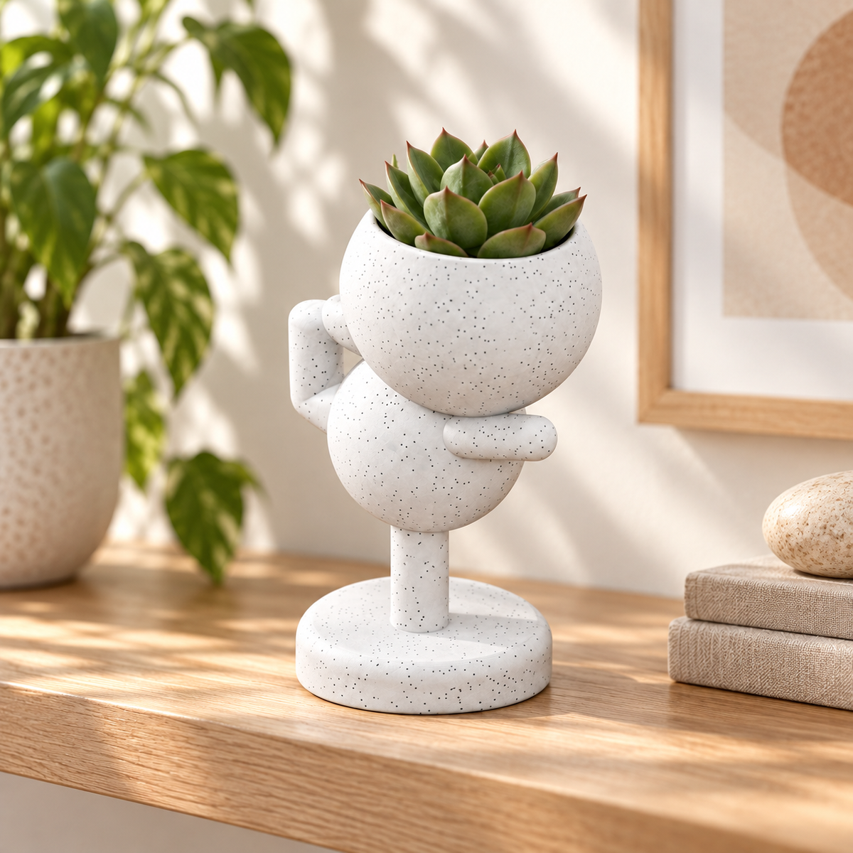 Balance Bloom yoga planter editorial view