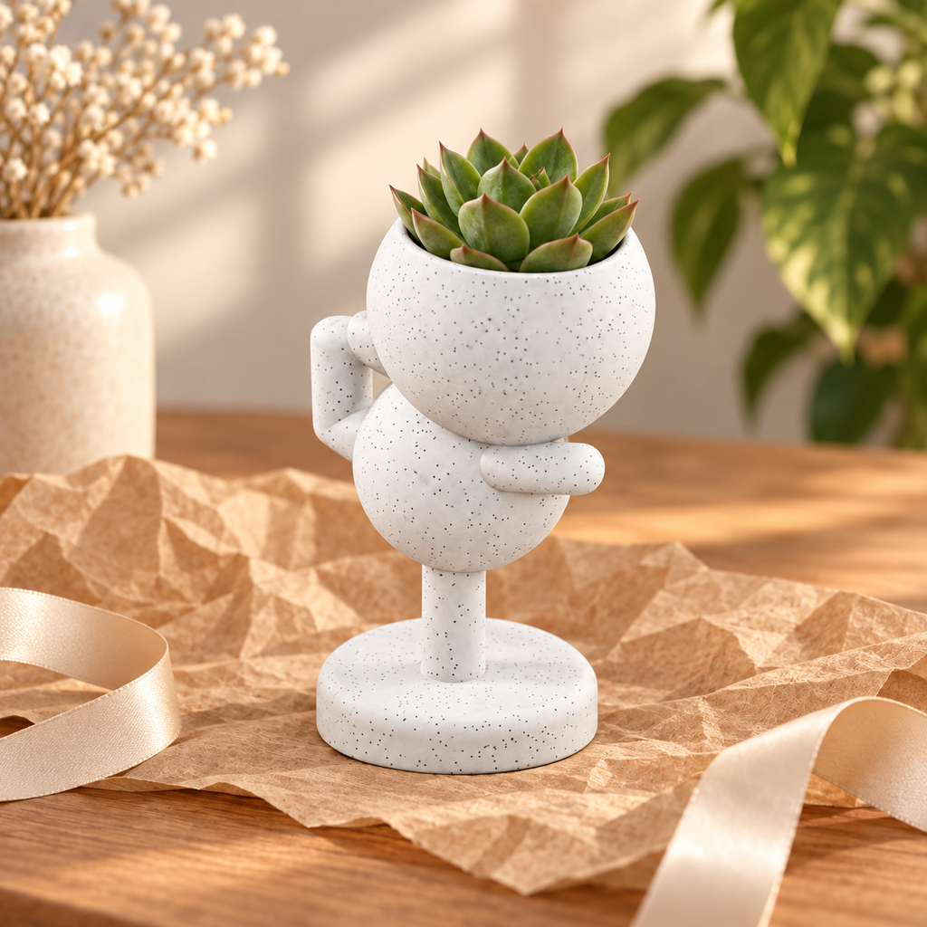 Balance Bloom yoga planter gift presentation