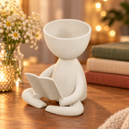 The Quiet Reader Book Lover Planter gift presentation