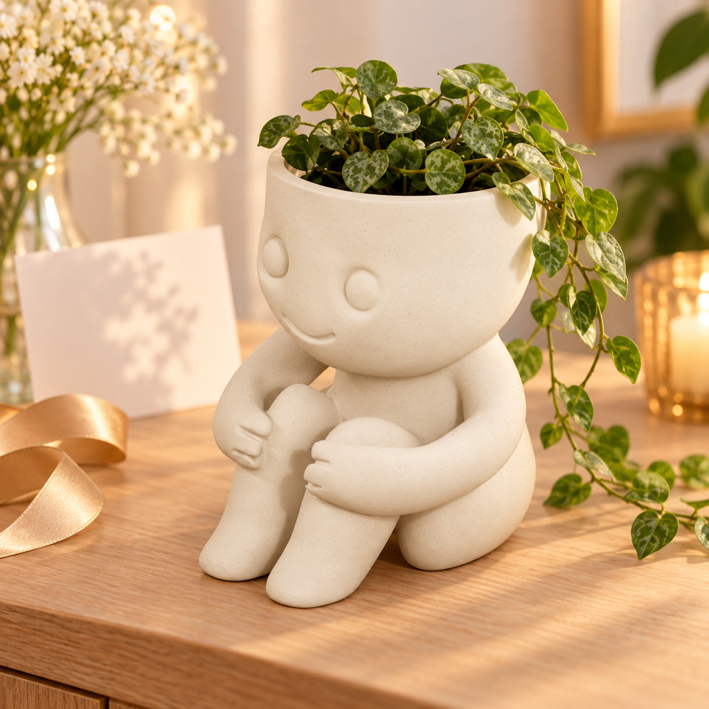 Knee Hug Planter Pal gift presentation