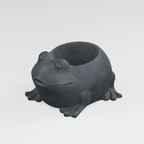 Puddle the Frog Planter in Charcoal Black finish