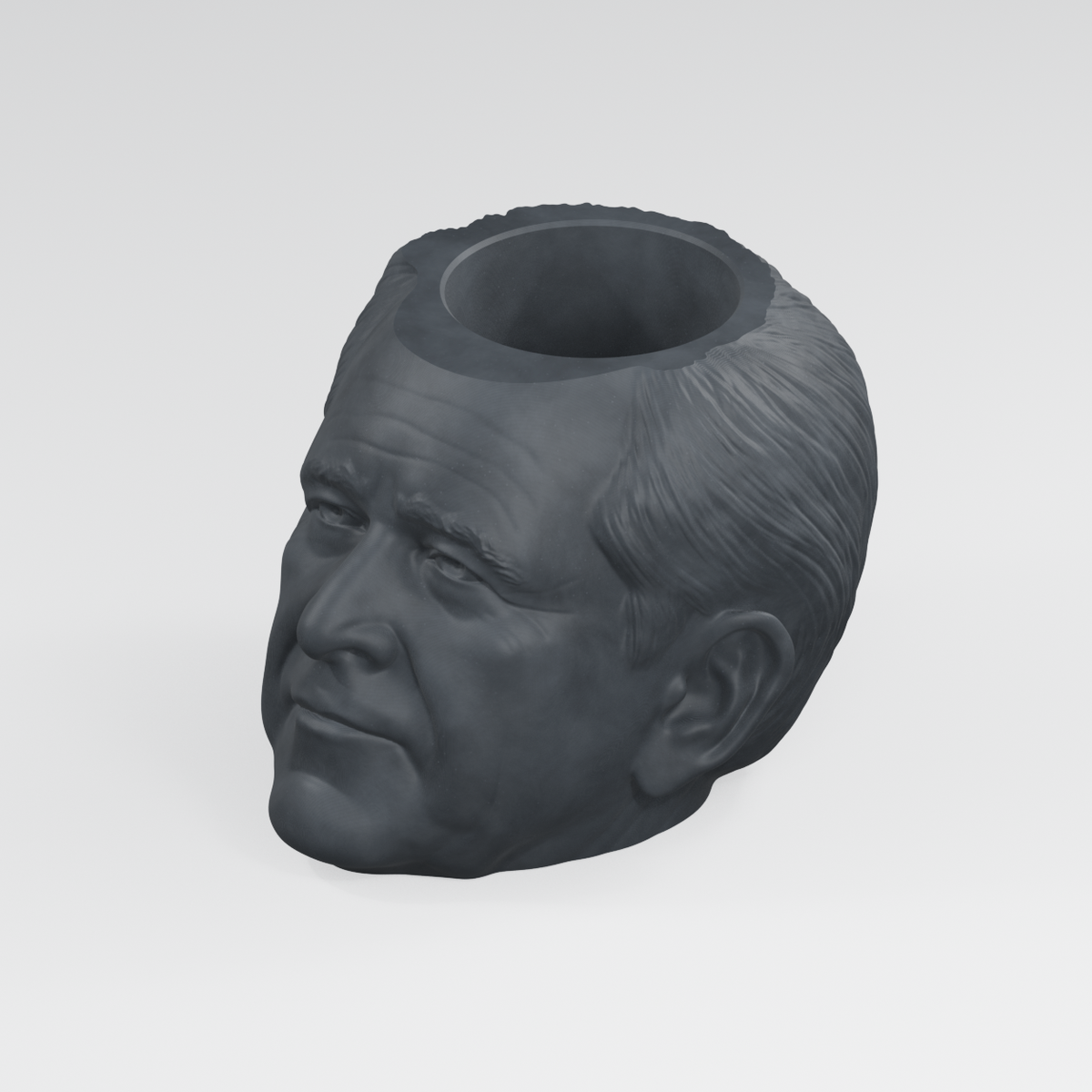 George W. Bush Head Planter in Charcoal Black