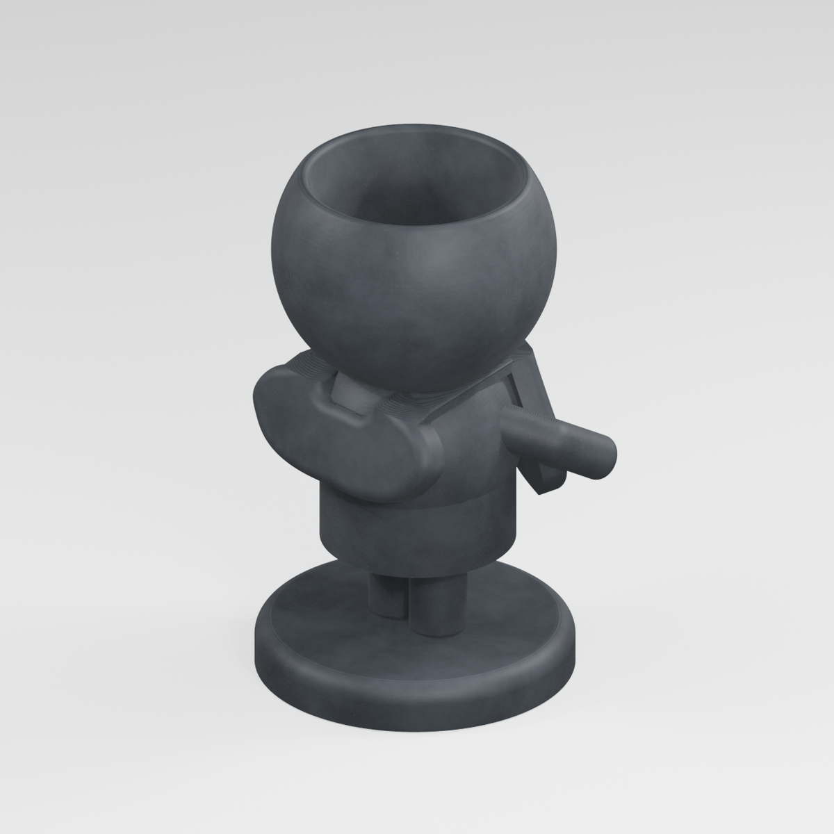 Skye Moss cabin crew planter in Charcoal Black finish