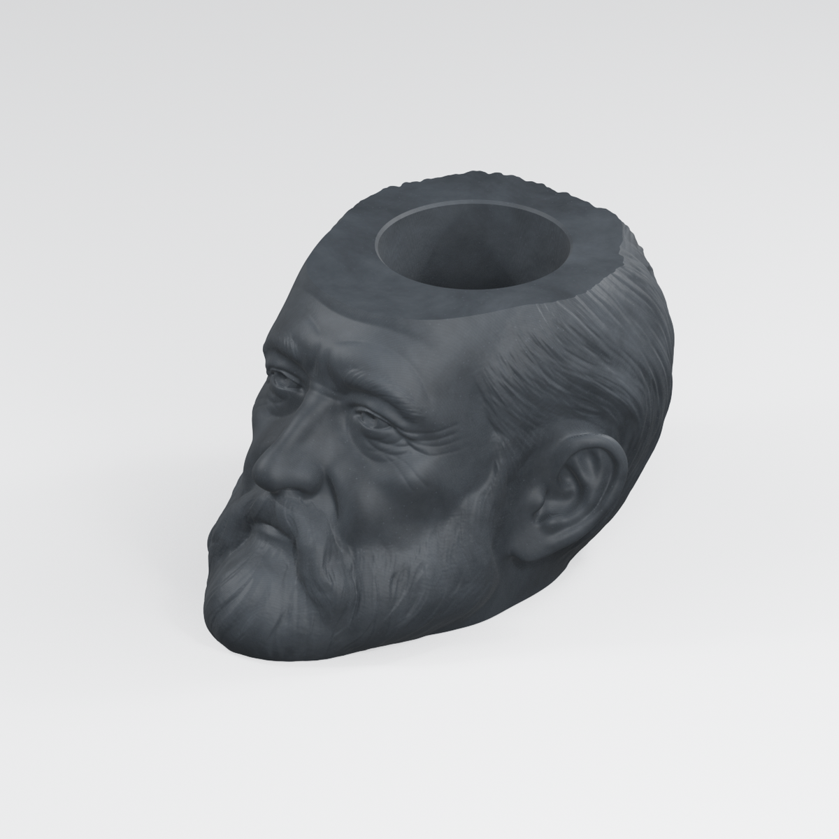 Benjamin Harrison Head Planter in Charcoal Black