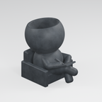 Note Moss armchair planter in Charcoal Black