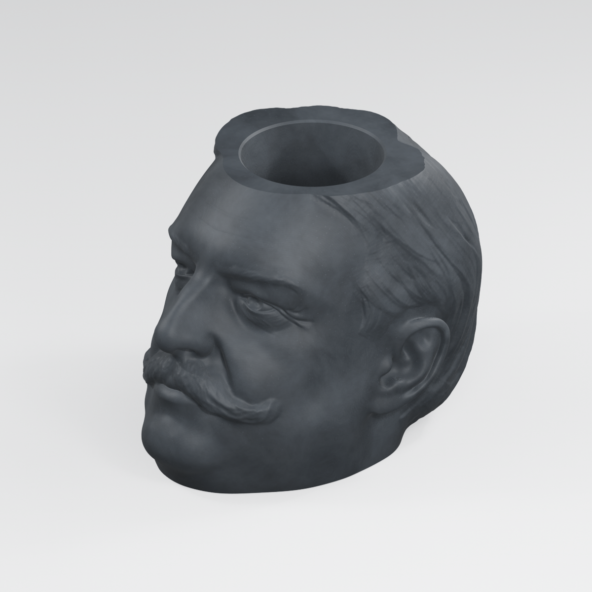 William Howard Taft Head Planter in Charcoal Black