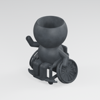 Wave planter in Charcoal Black