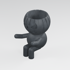Pumpkin Pippin jack-o-lantern planter in Charcoal Black