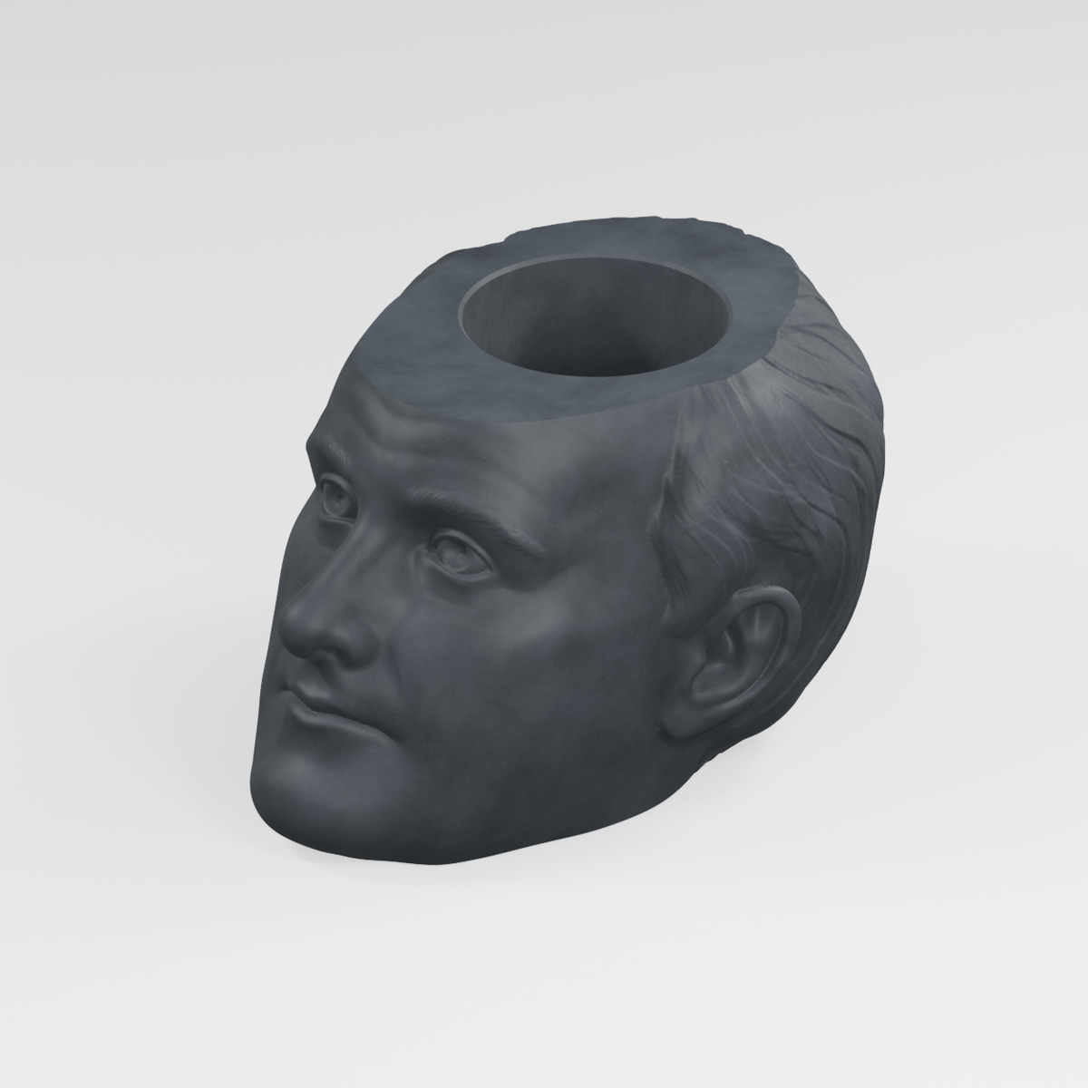 James Buchanan Head Planter in Charcoal Black