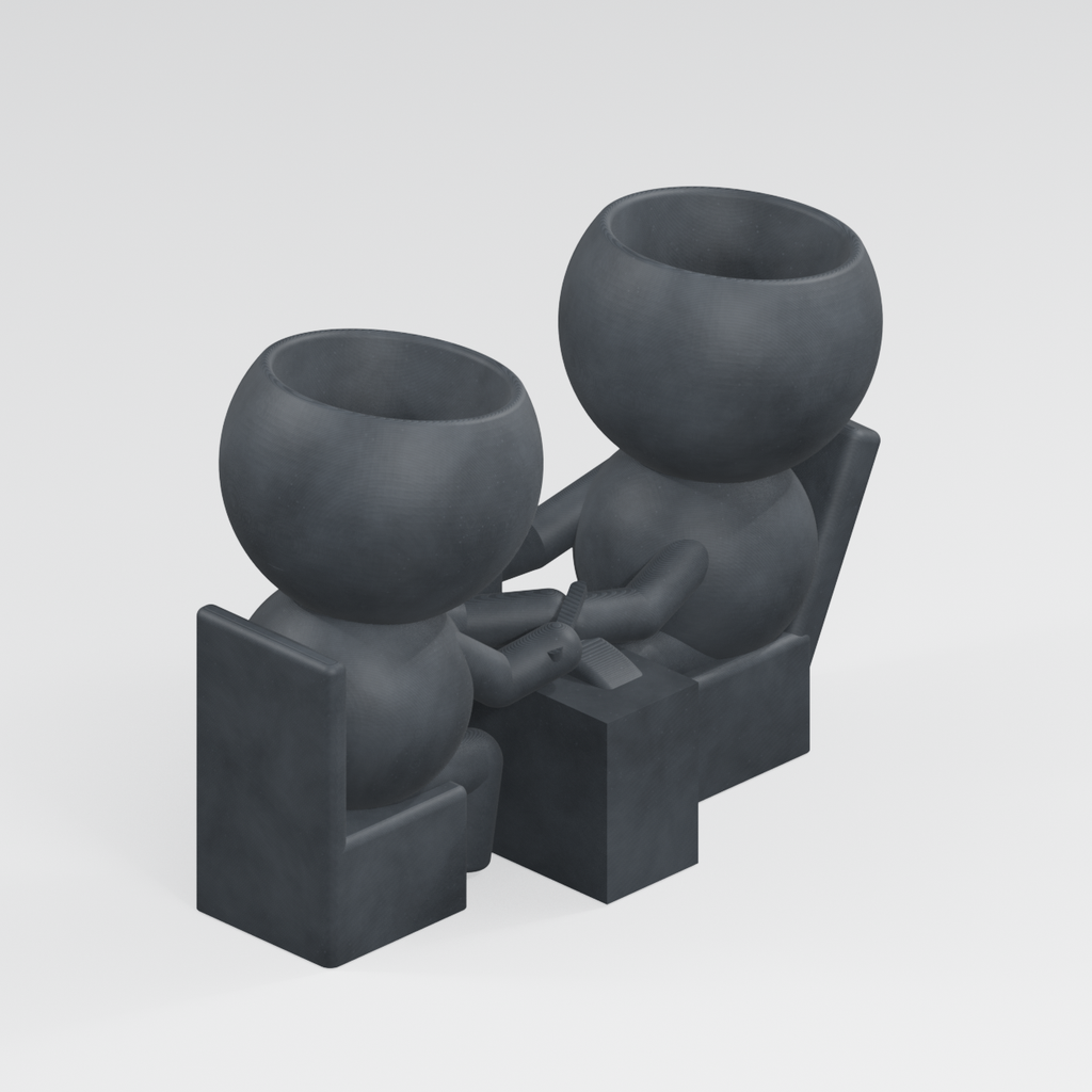 Polish Pals at Work | Nail Technician Planter in Charcoal Black finish