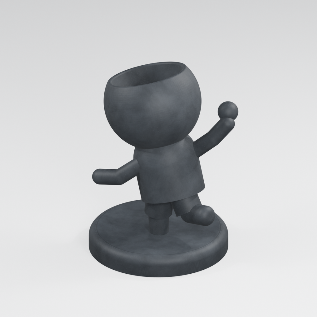 Spin Sprout Makes the Play | Cricket Bowler Planter in Charcoal Black finish