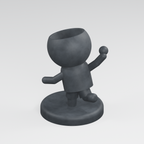 Spin Sprout Makes the Play | Cricket Bowler Planter in Charcoal Black finish