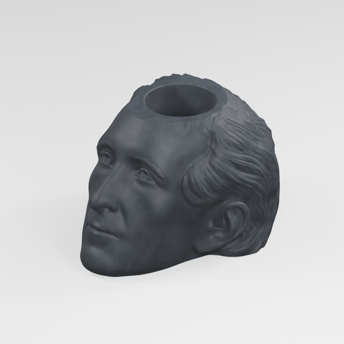 John Tyler Head Planter in Charcoal Black