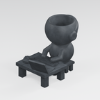 Loop Sprout on Deck | Electronic Music Planter in Charcoal Black finish