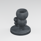 The Little Pair Sticks Together | Parent and Child Planter in Charcoal Black finish