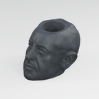 Woodrow Wilson Head Planter in Charcoal Black