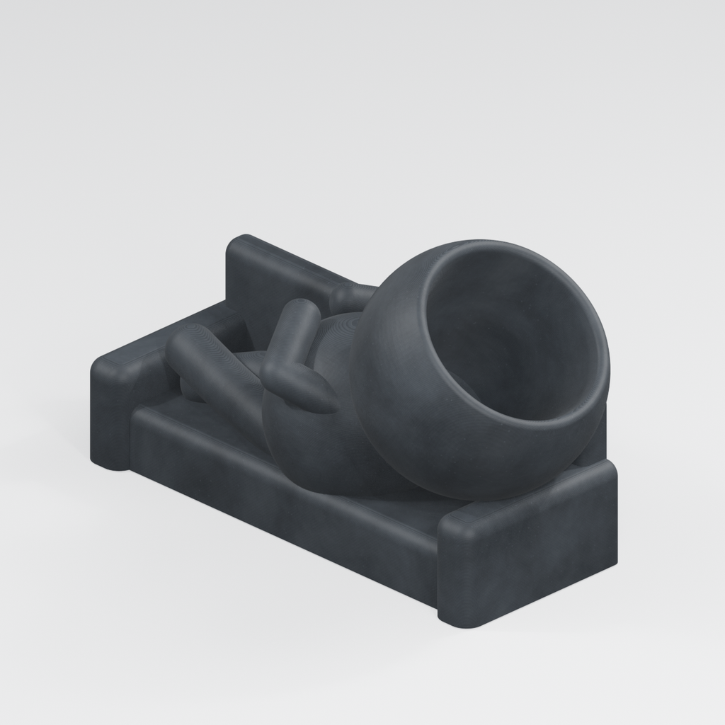 Rest Patient Planter in Charcoal Black