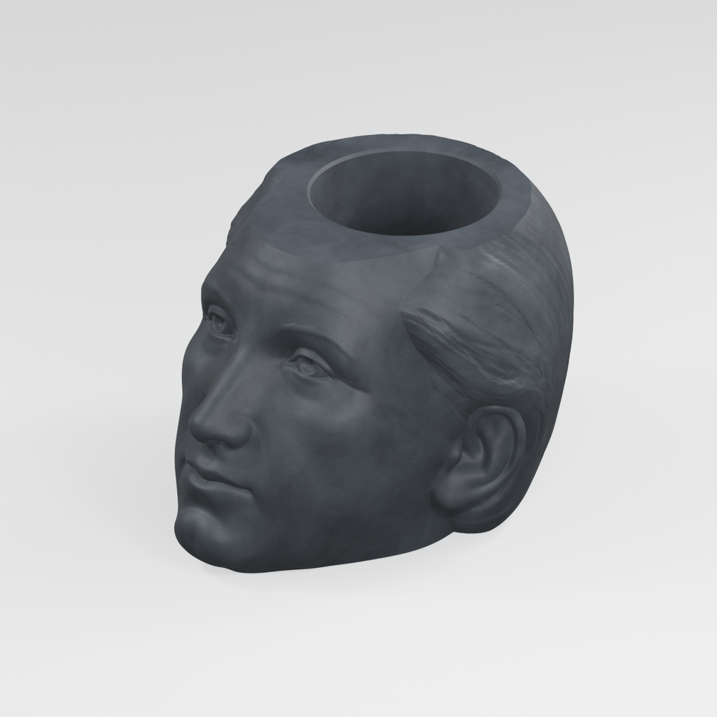 James Monroe Head Planter in Charcoal Black