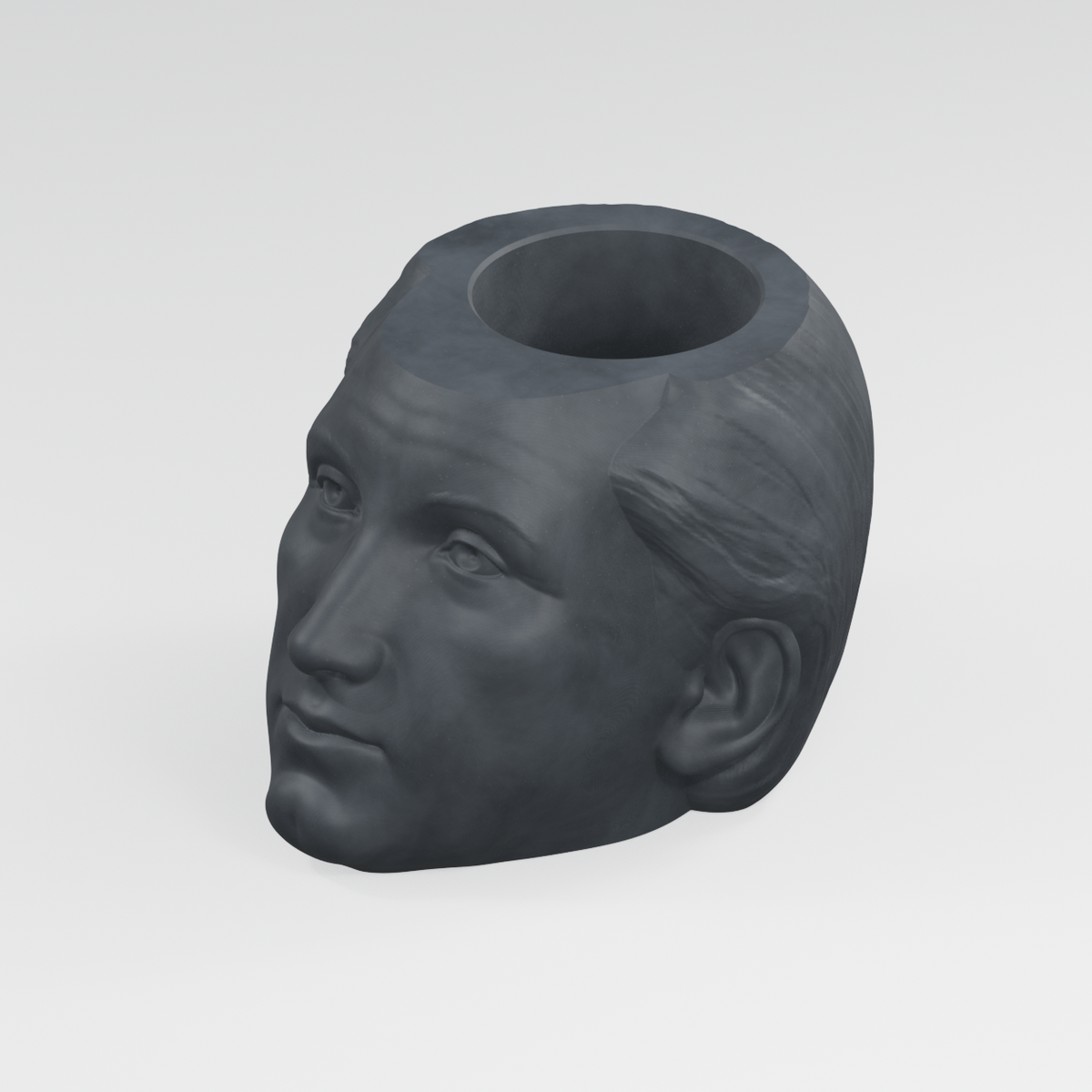 James Monroe Head Planter in Charcoal Black